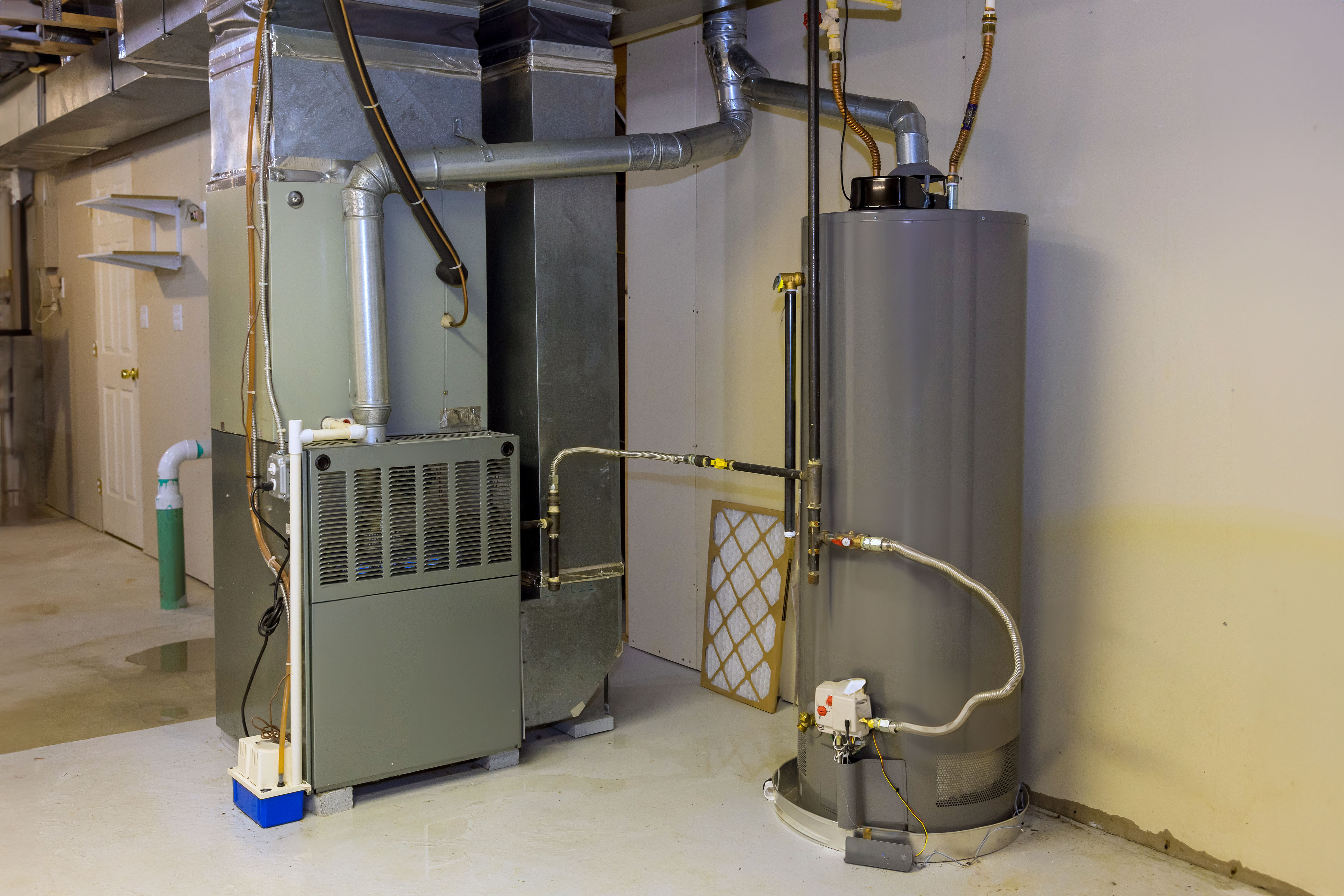 Water heater installed